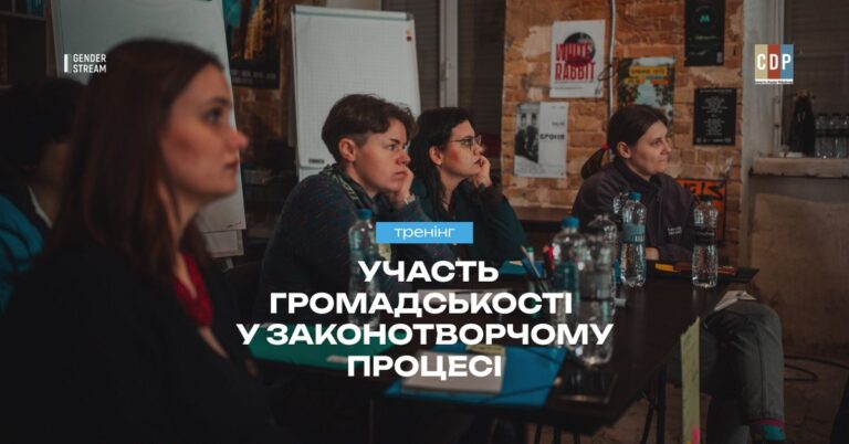 Gender Stream held a training session on “Public Participation in the Lawmaking Process” in Kyiv